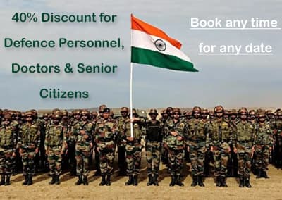 40% Discount for Defence Personnel, Doctors & Senior Citizens