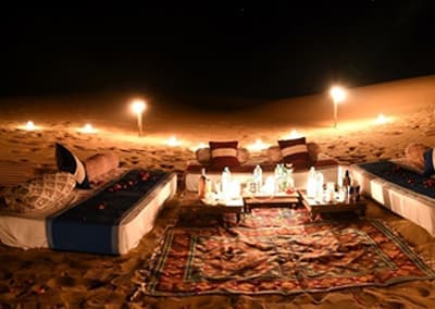 Romantic Private Dinner on the Dunes with Jeep Safari, Bonfire, Folk Dance & Music