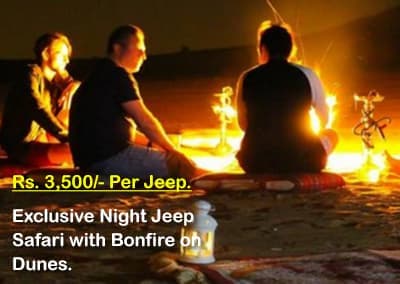 Exclusive Jeep Safari at Night with a Bonfire on the Dunes